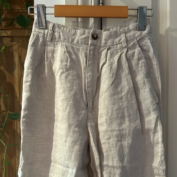🎀 REFORMATION Mason high rise linen trouser pants 0P - Picture 8 of 12